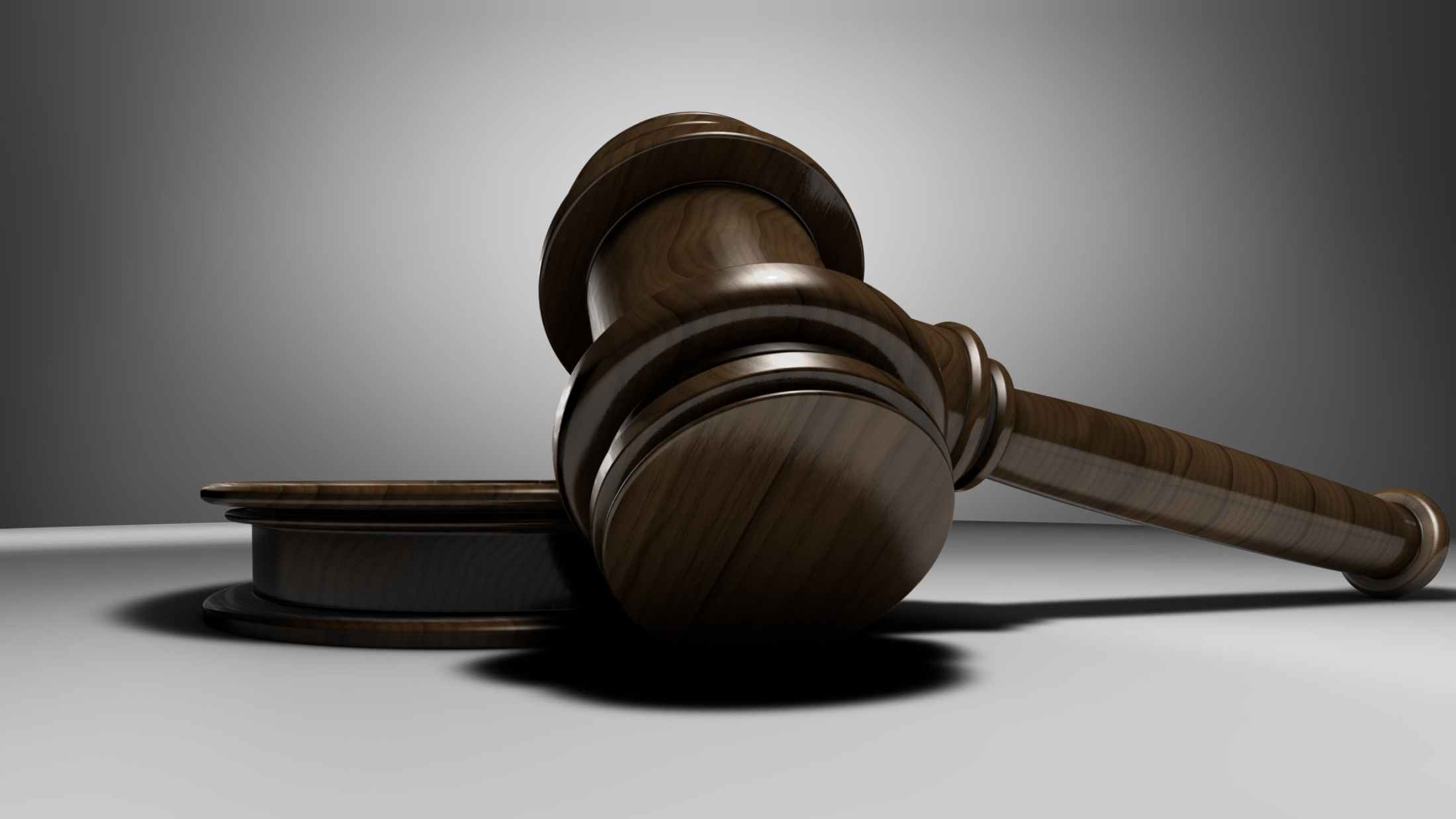 Dark wooden auctioneer's gavel