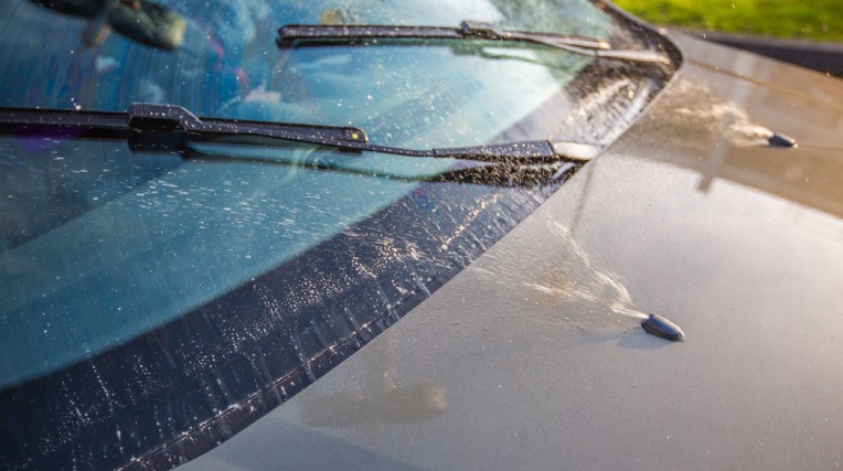 Close up of a windscreen