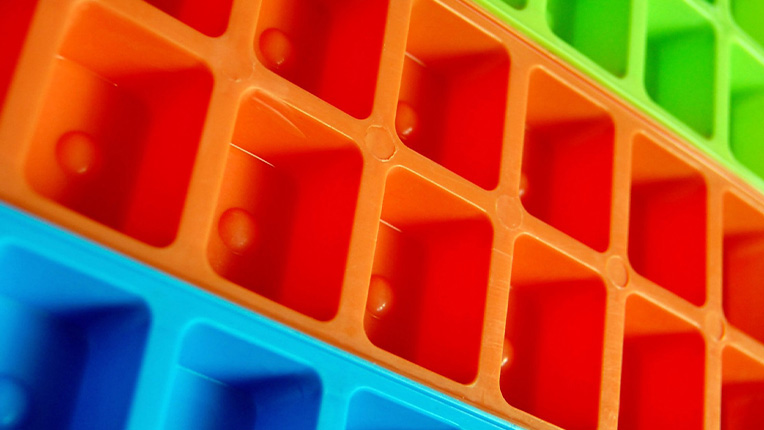 colourful plastic trays