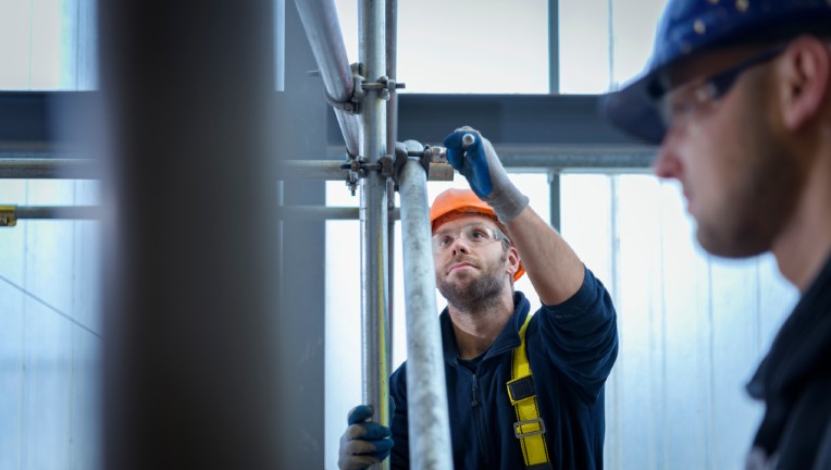 person working high up